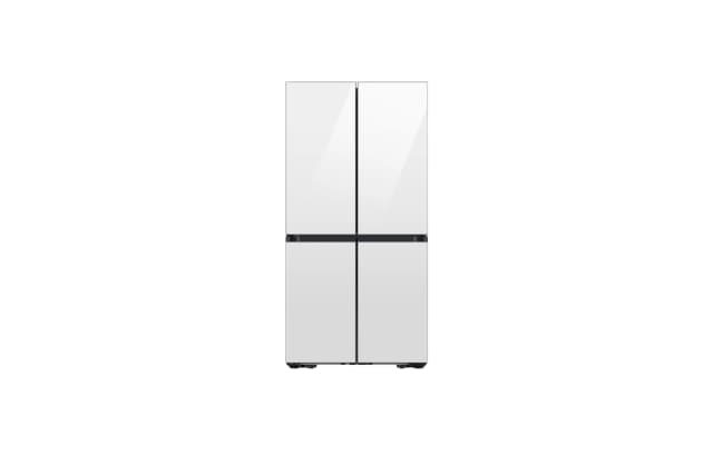 A built-in refrigerator integrated with cabinetry